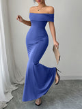Dili Elegant Temperament Ass Shoulder Dress Women's Dress 2025 Spring And Summer