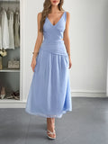 Dili Temperament Elegant Windy Deep V-Low Dress Dress Women's Dress 2025 Spring And Summer