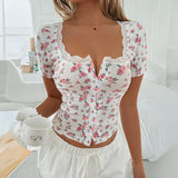 Diju Y2K Hottie T-Shirt Women's Clothing 2025 Spring And Summer