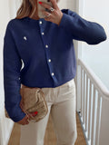 Dili Casual Commute Fashion Button Long-Sleeved Sweater Wool Women's Clothing 2025 Autumn And Winter