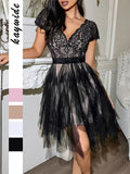 Dili Temperament Elegant Style Lace Short-Sleeved Women's Skirt Dress Women's Dress 2025 Autumn And Winter