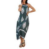 Dili 2025 Spring And Summer Leisure Bomichian Holiday Wind Hanging Neck Sleeveless Dress Woman
