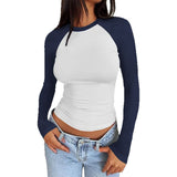 Dili 2025 Spring/Summer Y2K Blouse Women's Sexy Collared Long-Sleeved T-Shirt Women's Clothing