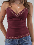 Dili Y2K Sexy Wind Solid Color T-Shirt Girl Small Sling Women's Clothing 2025 Autumn And Winter