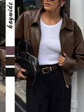 Dili Casual Holiday Long-Sleeved Jacket Leather Jacket Women's 2025 Autumn And Winter