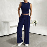Dili Women's Clothing 2025 Spring And Summer City Casual Solid Color Coat Vest Trousers Set