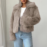 Dili Elegant Temperament Velvet Long-Sleeved Coat Women's Clothing 2025 Autumn And Winter