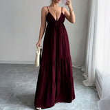 Dili Elegant Temperament Slings With Bra Long Skirt Dress Women's 2025 Autumn And Winter