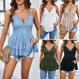 Dili Women's Clothing 2025 Spring And Summer Temperament Elegant Sling Lace Top