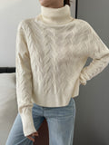 Dili Casual Solid Color Wool Woven Long-Sleeved Sweater Women's Clothing 2025 Autumn And Winter