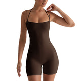 Dili 2025 Spring And Summer Sexy Solid Color Home Sling Outdoor Body-Repair Trousers Yoga Dress Women's Clothing