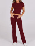 Dili Sports Style Short-Sleeved T-Shirt Long Pants Two Sets Of Women's Clothing 2025 Autumn And Winter