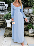 Dili Elegant Evening Dress Short-Sleeved Solid Dress Women's Dress 2025 Autumn And Winter