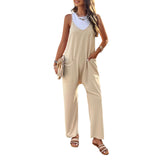 Dili Women's Clothing 2025 Spring And Summer Temperament Casual V Collar Solid Color Slings With Joint Pants