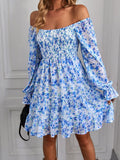 Dili Bai Casual Long-Sleeved Printed Long Skirt Dress 2026 Spring And Summer New Temperament Commute