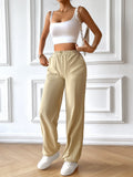 Dili Casual Simple Wind Girded Feet Long Pants Women's Clothing 2025 Spring And Summer
