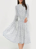 Dili Vacation Leisure Wind And Breeze Breeze Tied Belt To Close The Waist Dress Woman 2025 Spring And Summer