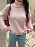 Dili Casual Wool Woven Solid Color Long-Sleeved Sweater Women's Clothing 2025 Autumn And Winter
