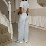 Holiday Short-Sleeved T-Shirt Casual Long Pants Two Sets Of Women's 2026 Summer